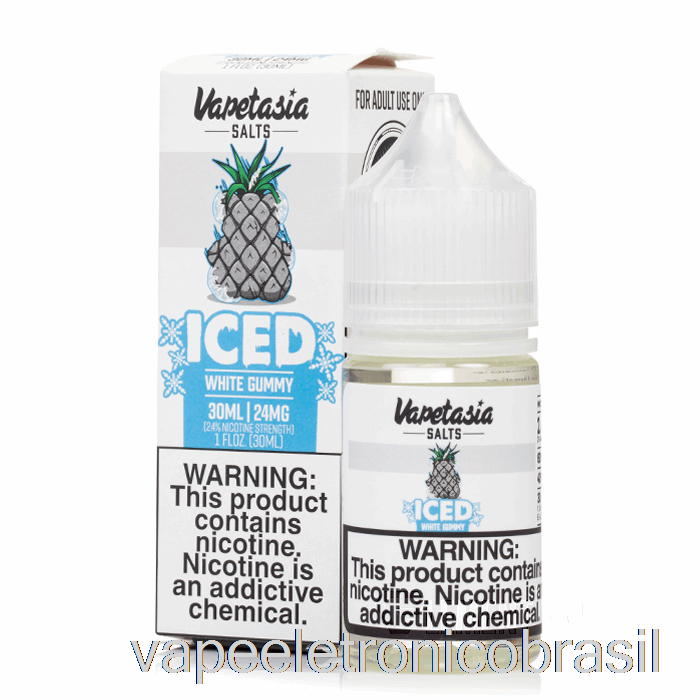 Vape Recarregável Goma Branca Gelada - Sais De Vapetasia - 30ml 24mg